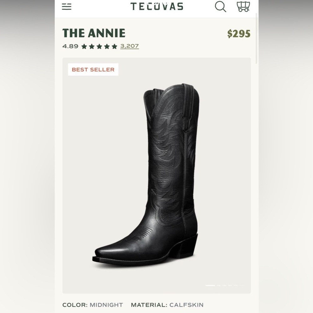 Tecovas The Anne. 9.5 Women’s